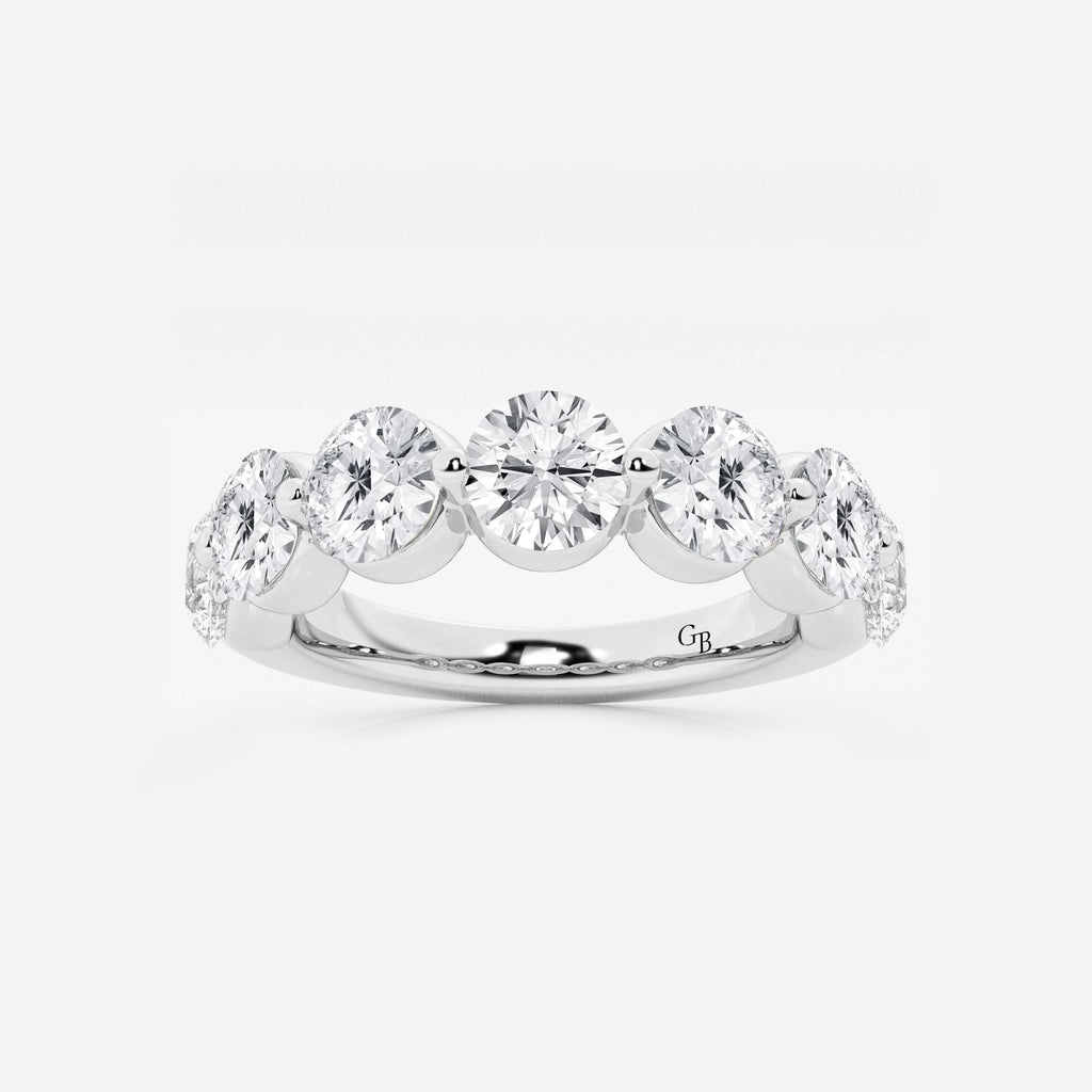 GWA008 - 3 ctw Round Lab Grown Diamond Floating Anniversary Band