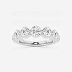 GWA008 - 3 ctw Round Lab Grown Diamond Floating Anniversary Band