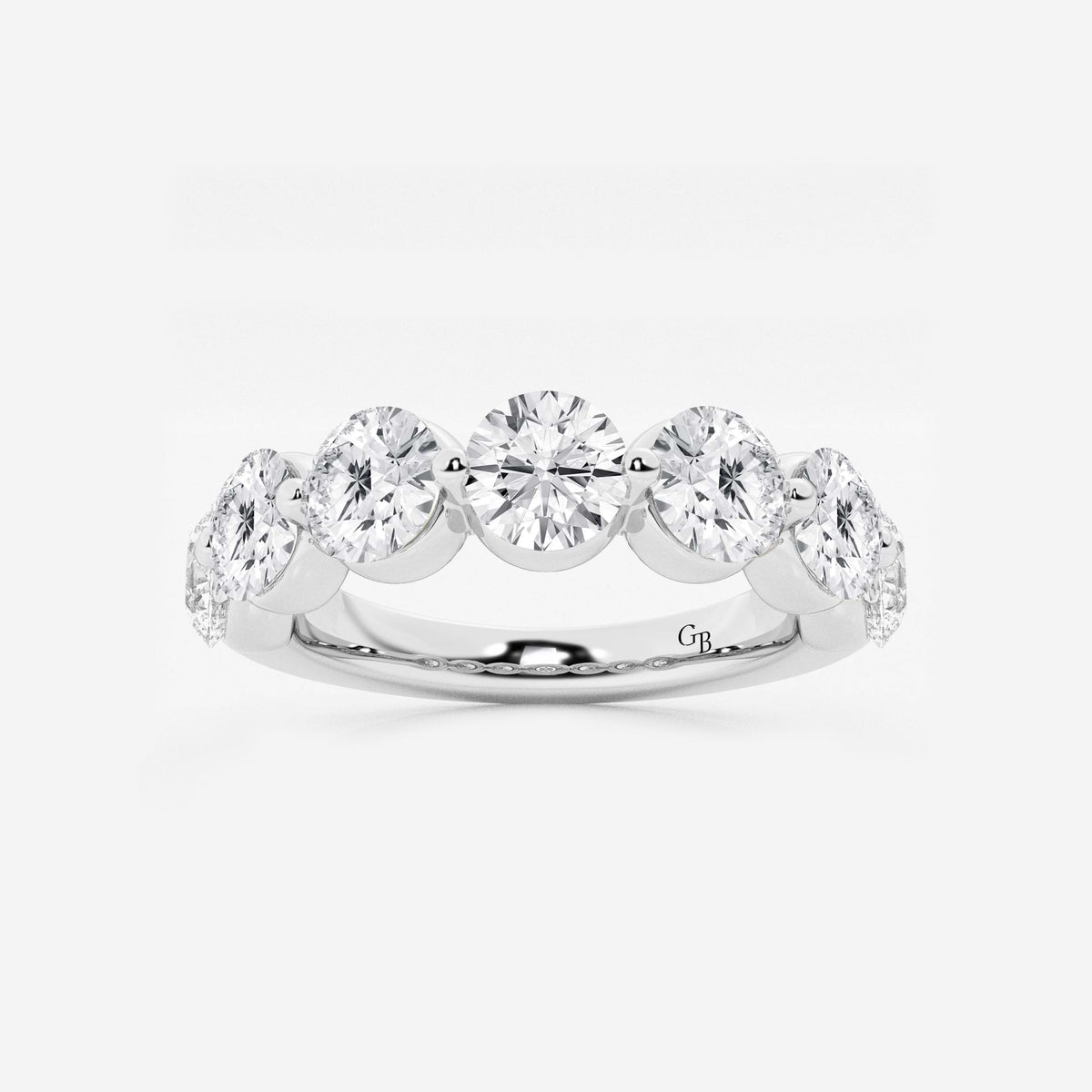 GWA008 - 3 ctw Round Lab Grown Diamond Floating Anniversary Band