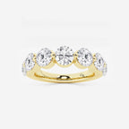 GWA008 - 3 ctw Round Lab Grown Diamond Floating Anniversary Band
