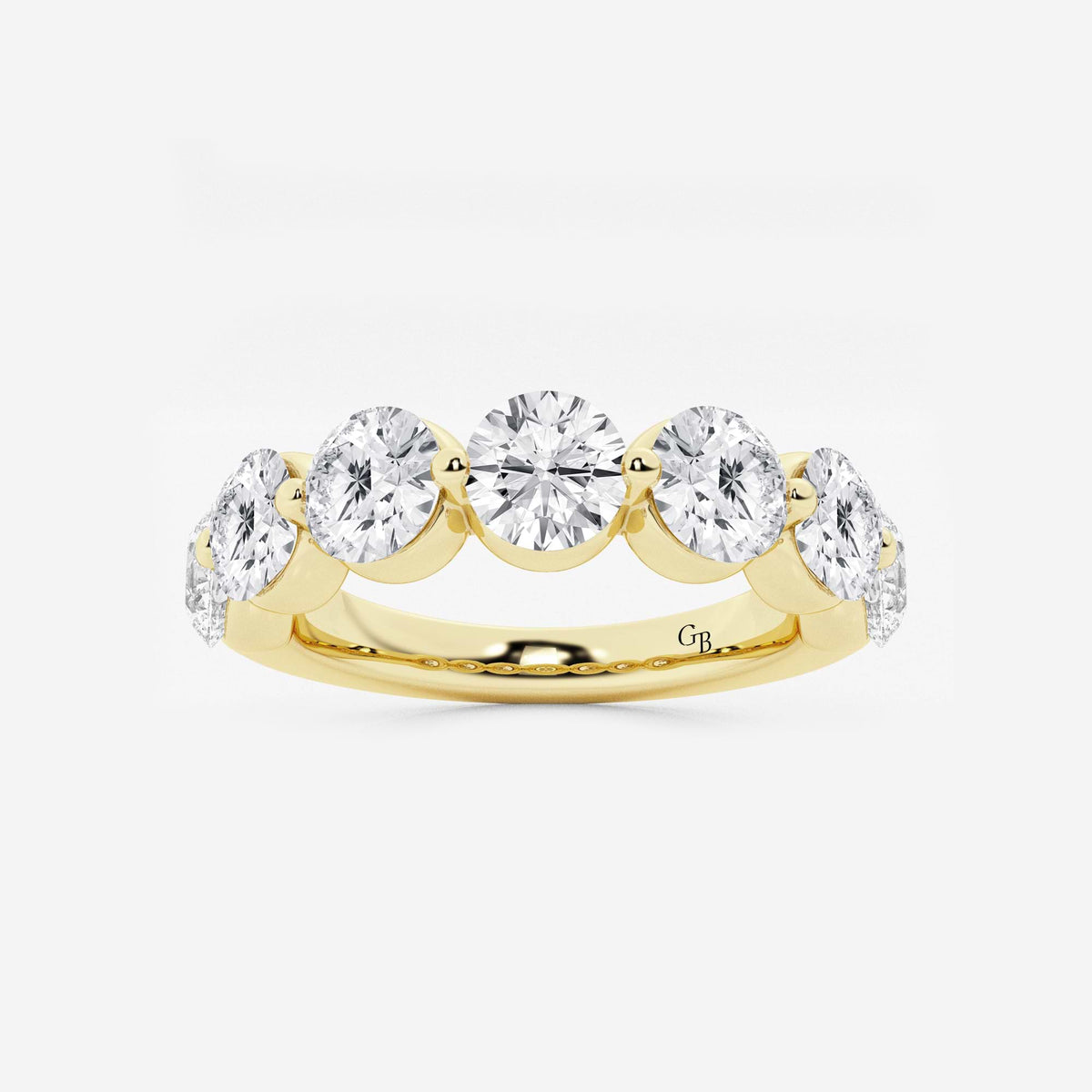 GWA008 - 3 ctw Round Lab Grown Diamond Floating Anniversary Band