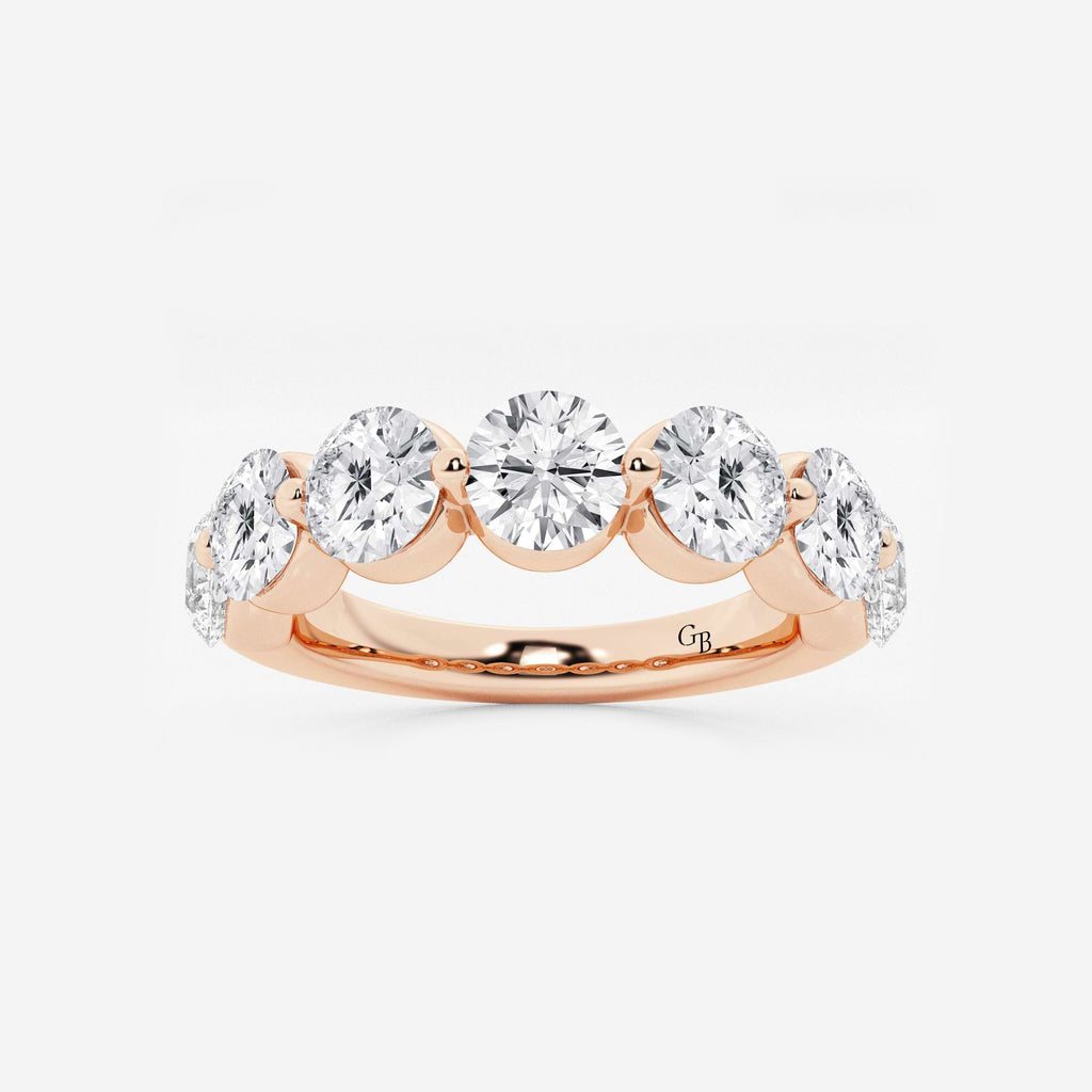 GWA008 - 3 ctw Round Lab Grown Diamond Floating Anniversary Band