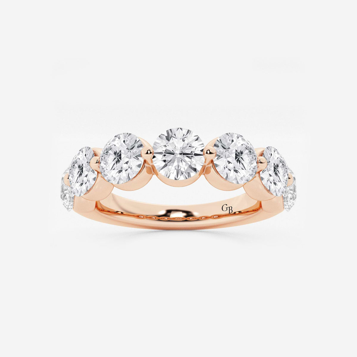 GWA008 - 3 ctw Round Lab Grown Diamond Floating Anniversary Band