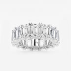 GWA009 - product video for 12 ctw Emerald Lab Grown Diamond V-Prong Eternity Band - 6.3mm Width