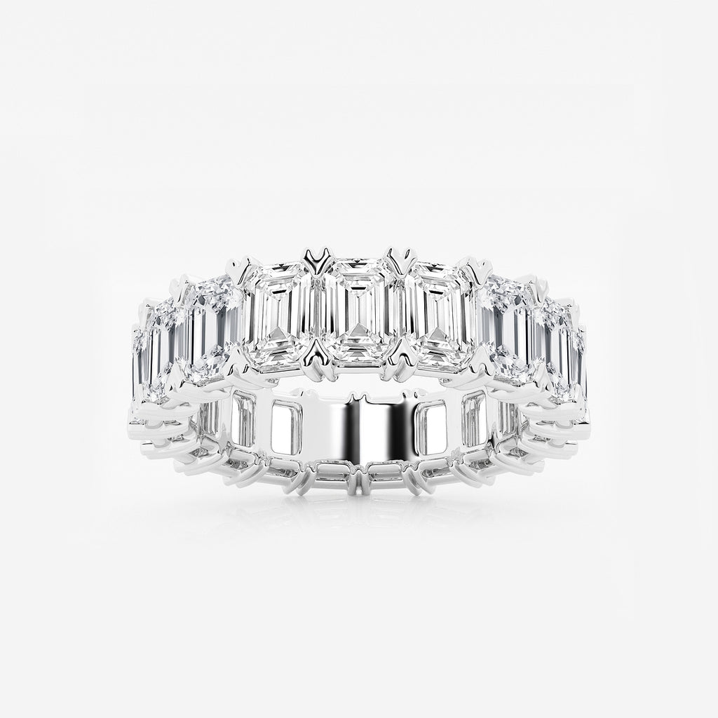 GWA009 - product video for 7 ctw Emerald Lab Grown Diamond V-Prong Eternity Band - 5mm Width