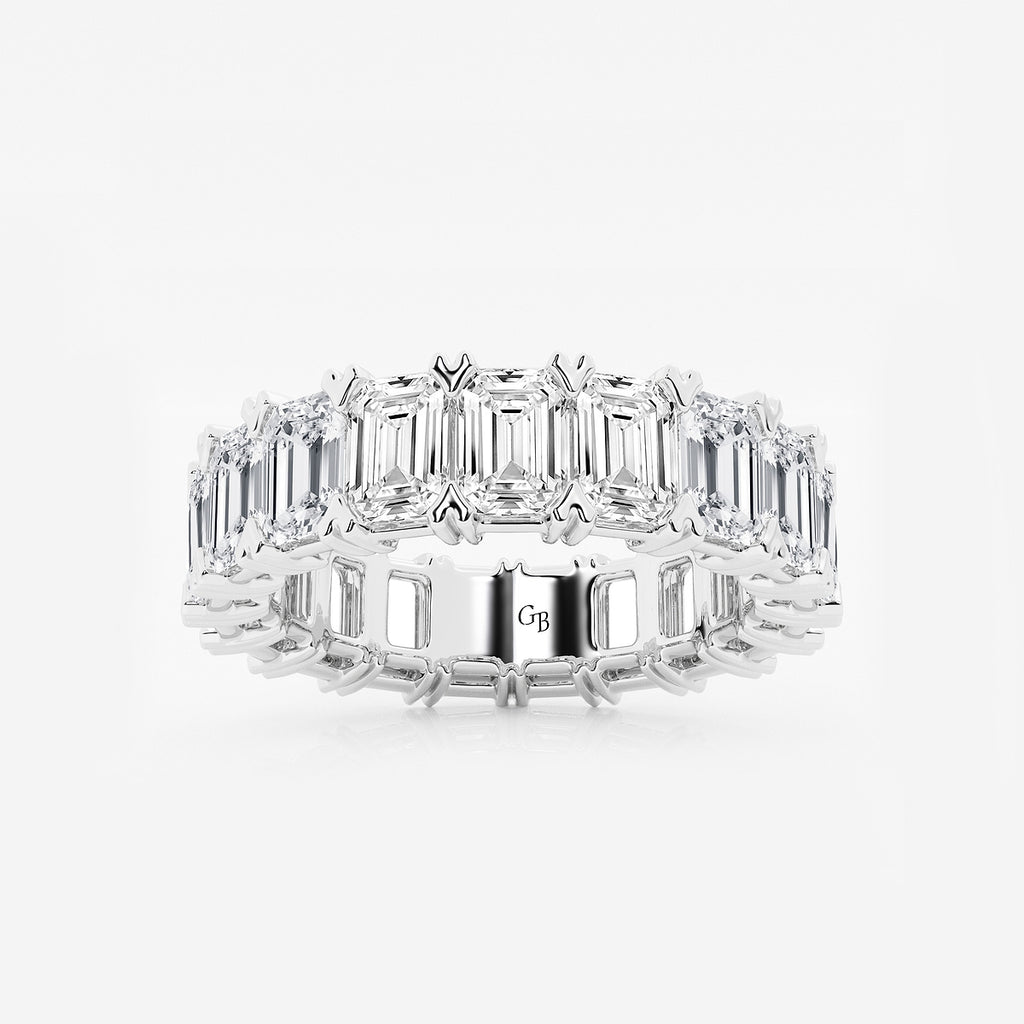 GWA009 - product video for 7 ctw Emerald Lab Grown Diamond V-Prong Eternity Band - 5mm Width