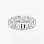 GWA009 - product video for 7 ctw Oval Lab Grown Diamond V-Prong Eternity Band - 5.9mm Width