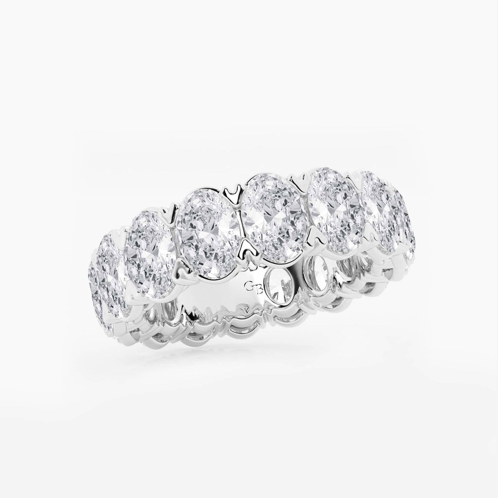 GWA009 - Additional Image 1 for  7 ctw Oval Lab Grown Diamond V-Prong Eternity Band - 5.9mm Width