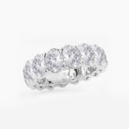 GWA009 - Additional Image 1 for  7 ctw Oval Lab Grown Diamond V-Prong Eternity Band - 5.9mm Width