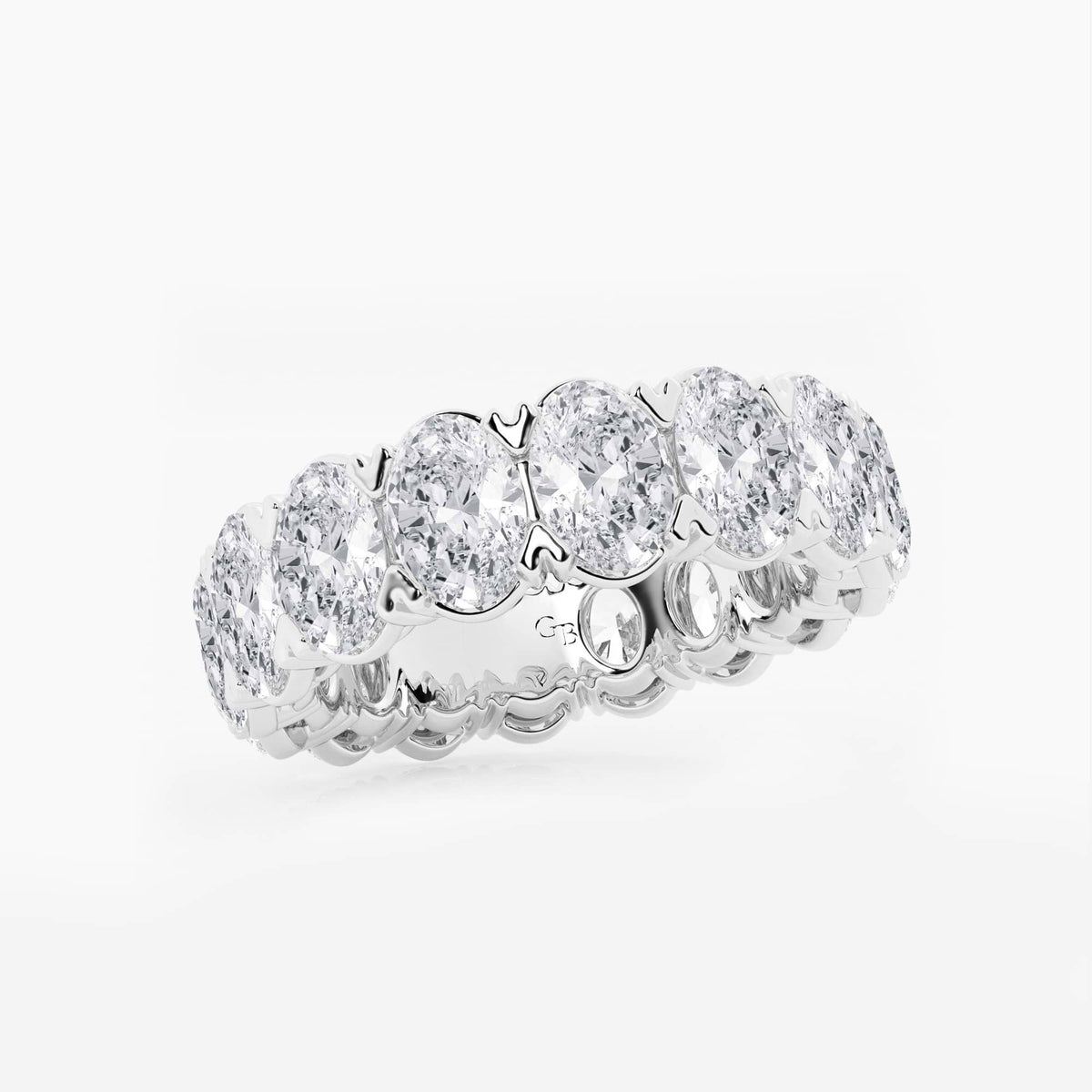 GWA009 - Additional Image 1 for  7 ctw Oval Lab Grown Diamond V-Prong Eternity Band - 5.9mm Width