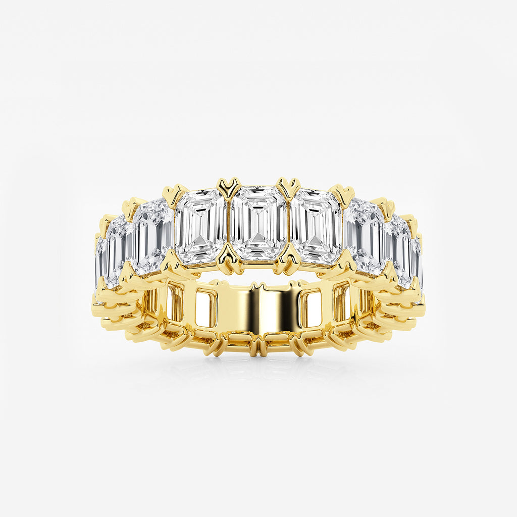 GWA009 - product video for 7 ctw Emerald Lab Grown Diamond V-Prong Eternity Band - 5mm Width