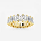 GWA009 - product video for 7 ctw Emerald Lab Grown Diamond V-Prong Eternity Band - 5mm Width