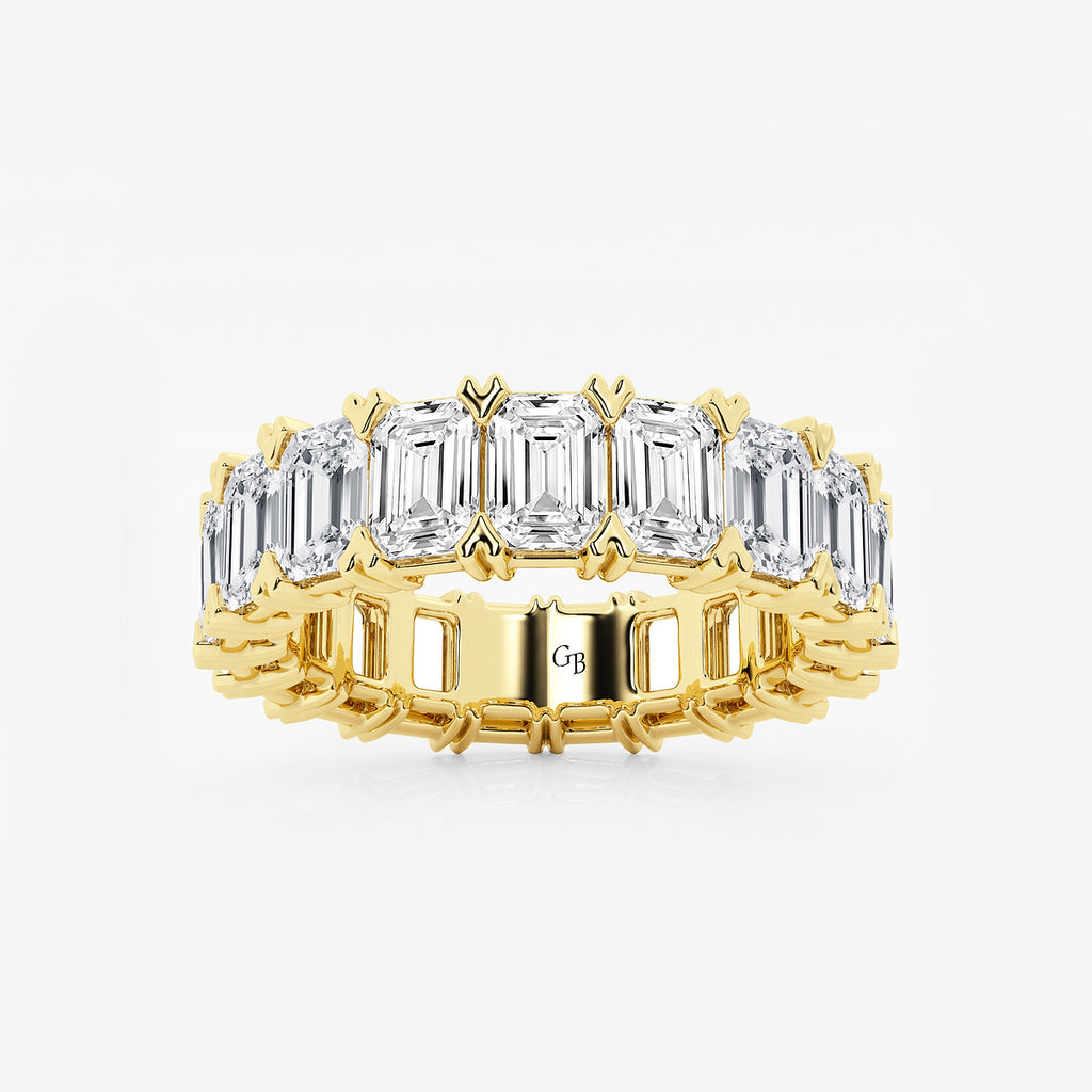 GWA009 - product video for 7 ctw Emerald Lab Grown Diamond V-Prong Eternity Band - 5mm Width