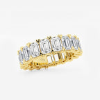 GWA009 - Additional Image 1 for  7 ctw Emerald Lab Grown Diamond V-Prong Eternity Band - 5mm Width