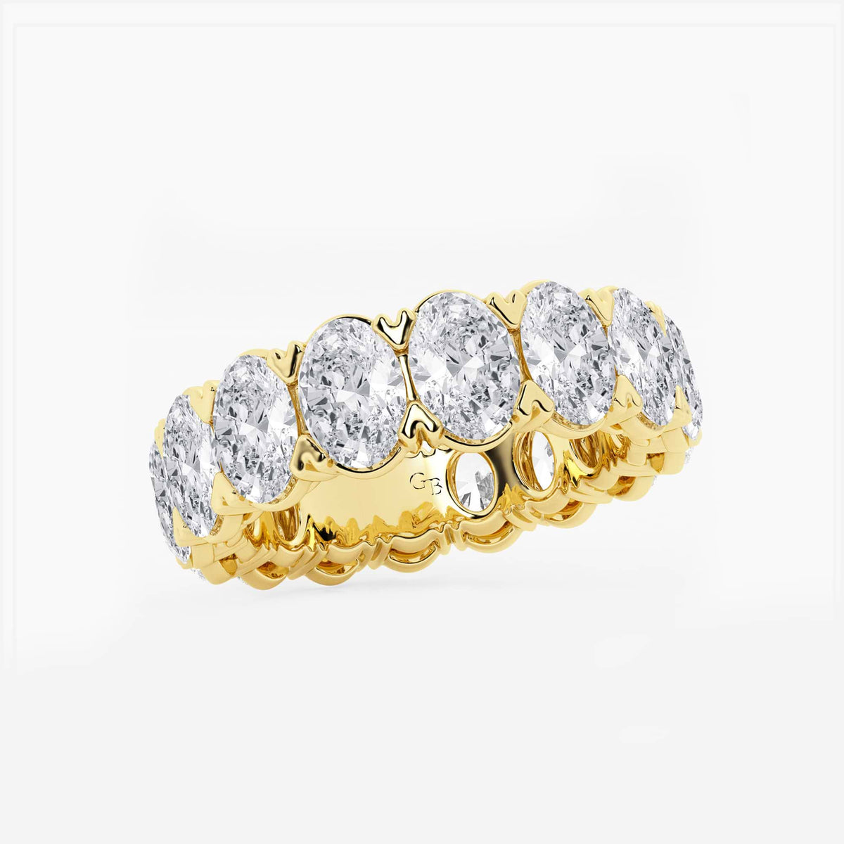 GWA009 - Additional Image 1 for  7 ctw Oval Lab Grown Diamond V-Prong Eternity Band - 5.9mm Width