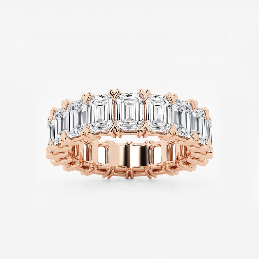 GWA009 - product video for 7 ctw Emerald Lab Grown Diamond V-Prong Eternity Band - 5mm Width