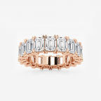 GWA009 - product video for 7 ctw Emerald Lab Grown Diamond V-Prong Eternity Band - 5mm Width