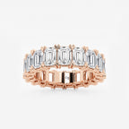 GWA009 - product video for 7 ctw Emerald Lab Grown Diamond V-Prong Eternity Band - 5mm Width