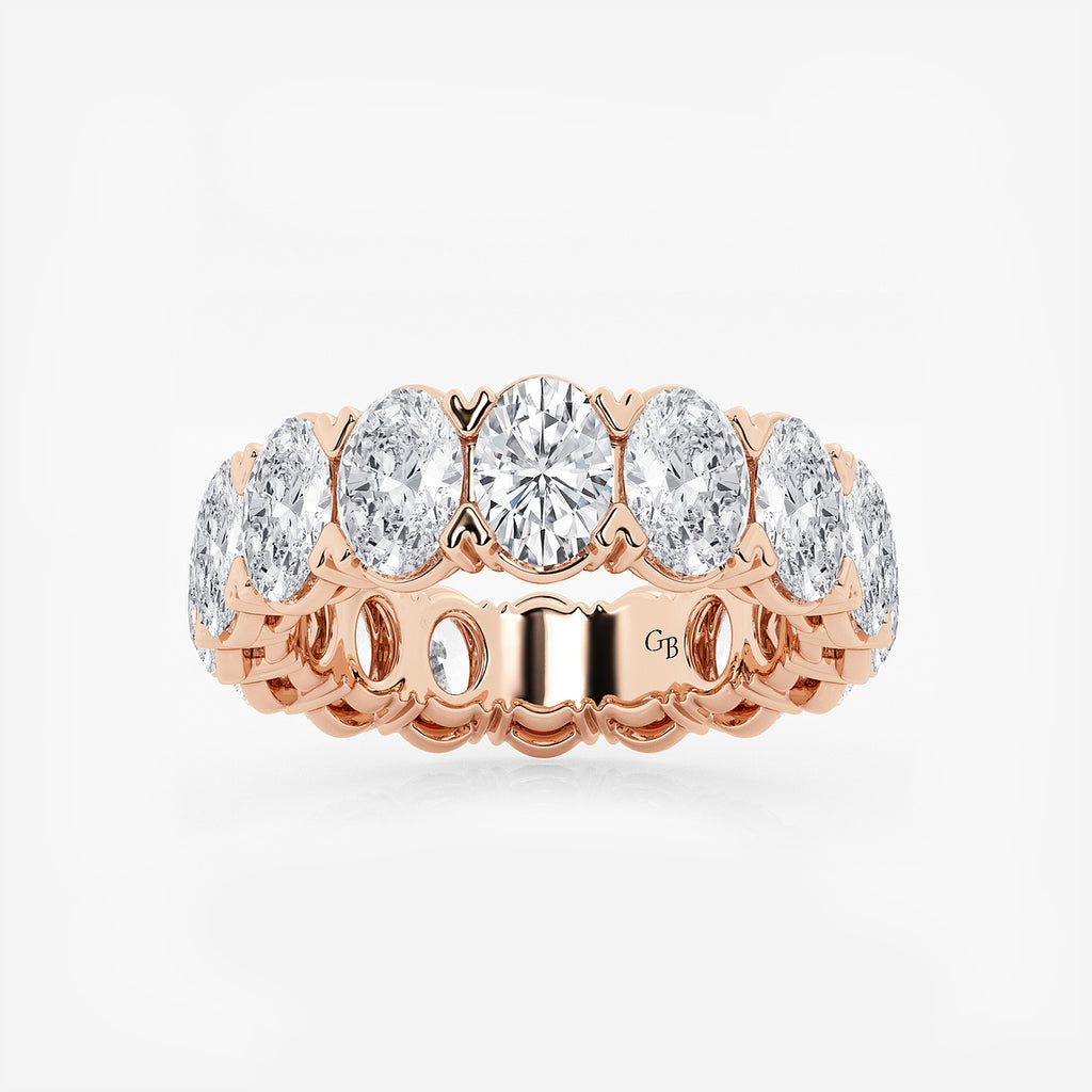 GWA009 - product video for 7 ctw Oval Lab Grown Diamond V-Prong Eternity Band - 5.9mm Width