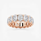 GWA009 - product video for 7 ctw Oval Lab Grown Diamond V-Prong Eternity Band - 5.9mm Width