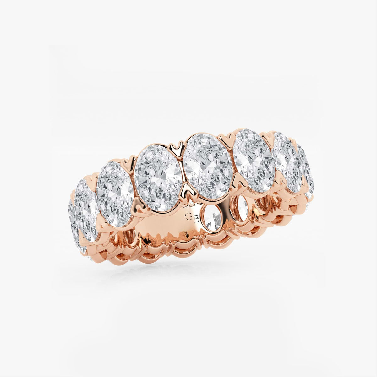 GWA009 - Additional Image 1 for  7 ctw Oval Lab Grown Diamond V-Prong Eternity Band - 5.9mm Width