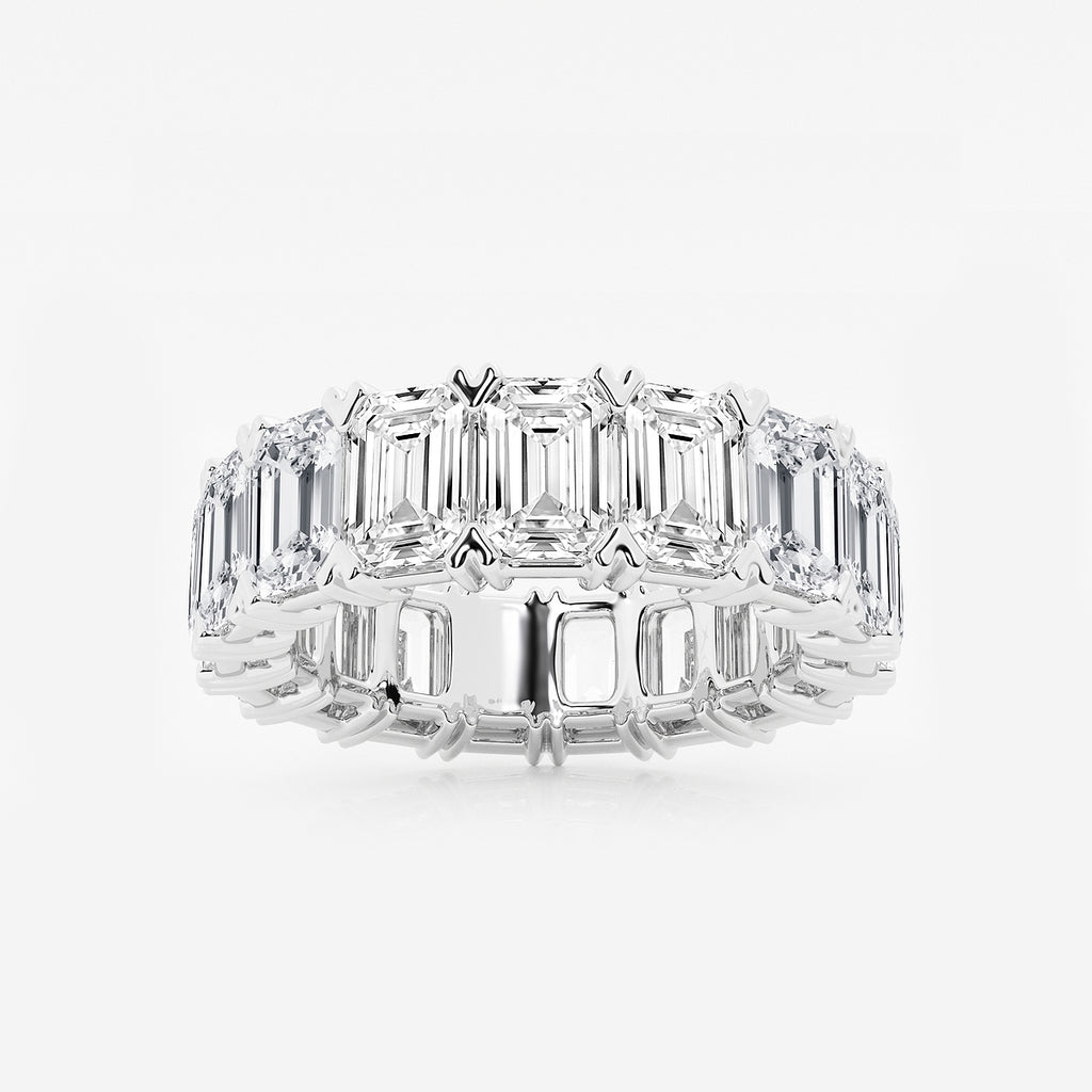 GWA009 - product video for 10 ctw Emerald Lab Grown Diamond V-Prong Eternity Band - 5.7mm Width