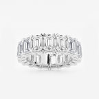 GWA009 - product video for 10 ctw Emerald Lab Grown Diamond V-Prong Eternity Band - 5.7mm Width