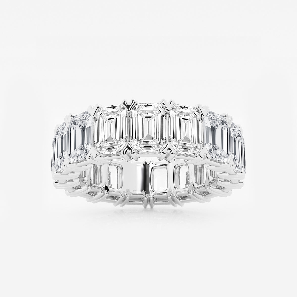 GWA009 - product video for 10 ctw Emerald Lab Grown Diamond V-Prong Eternity Band - 5.7mm Width
