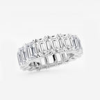 GWA009 - Additional Image 1 for  10 ctw Emerald Lab Grown Diamond V-Prong Eternity Band - 5.7mm Width