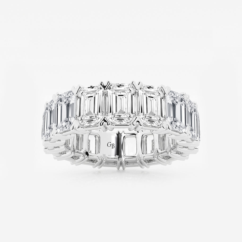 GWA009 - product video for 10 ctw Emerald Lab Grown Diamond V-Prong Eternity Band - 5.8mm Width