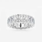 GWA009 - product video for 10 ctw Emerald Lab Grown Diamond V-Prong Eternity Band - 5.8mm Width