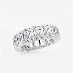 GWA009 - Additional Image 1 for  10 ctw Emerald Lab Grown Diamond V-Prong Eternity Band - 5.8mm Width