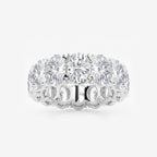GWA009 - product video for 10 ctw Oval Lab Grown Diamond V-Prong Eternity Band - 7mm Width