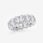 GWA009 - Additional Image 1 for  10 ctw Oval Lab Grown Diamond V-Prong Eternity Band - 7mm Width