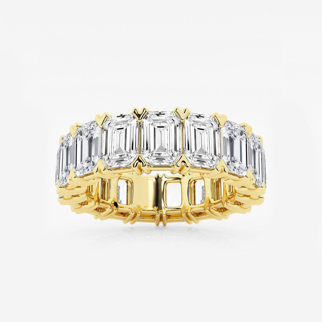 GWA009 - product video for 10 ctw Emerald Lab Grown Diamond V-Prong Eternity Band - 5.7mm Width