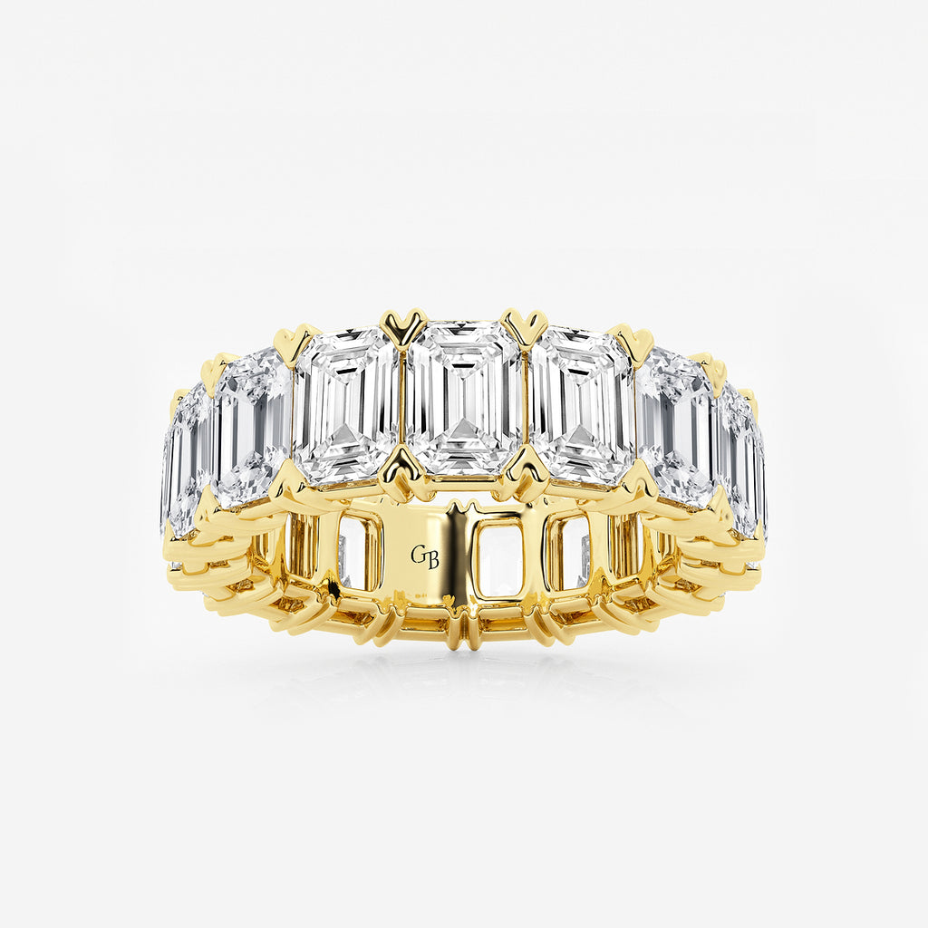 GWA009 - product video for 10 ctw Emerald Lab Grown Diamond V-Prong Eternity Band - 5.8mm Width