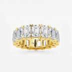 GWA009 - product video for 10 ctw Emerald Lab Grown Diamond V-Prong Eternity Band - 5.8mm Width
