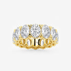 GWA009 - product video for 10 ctw Oval Lab Grown Diamond V-Prong Eternity Band - 7mm Width