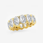 GWA009 - Additional Image 1 for  10 ctw Oval Lab Grown Diamond V-Prong Eternity Band - 7mm Width