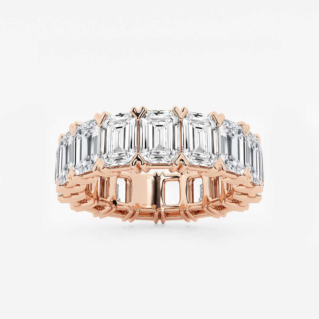 GWA009 - product video for 10 ctw Emerald Lab Grown Diamond V-Prong Eternity Band - 5.7mm Width