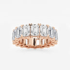GWA009 - product video for 10 ctw Emerald Lab Grown Diamond V-Prong Eternity Band - 5.7mm Width