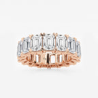 GWA009 - product video for 10 ctw Emerald Lab Grown Diamond V-Prong Eternity Band - 5.8mm Width