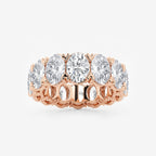 GWA009 - product video for 10 ctw Oval Lab Grown Diamond V-Prong Eternity Band - 7mm Width