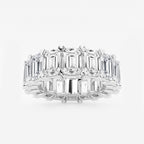 GWA009 - product video for 12 ctw Emerald Lab Grown Diamond V-Prong Eternity Band - 6.2mm Width