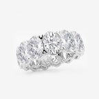 GWA009 - Additional Image 1 for  12 ctw Oval Lab Grown Diamond V-Prong Eternity Band - 7.5mm Width