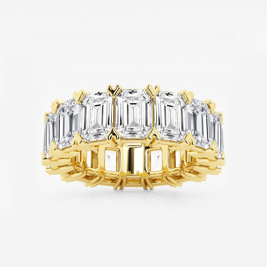 GWA009 - product video for 12 ctw Emerald Lab Grown Diamond V-Prong Eternity Band - 6.2mm Width