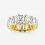 GWA009 - product video for 12 ctw Emerald Lab Grown Diamond V-Prong Eternity Band - 6.2mm Width