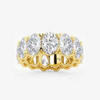GWA009 - product video for 12 ctw Oval Lab Grown Diamond V-Prong Eternity Band - 7.5mm Width