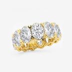 GWA009 - Additional Image 1 for  12 ctw Oval Lab Grown Diamond V-Prong Eternity Band - 7.5mm Width