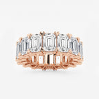 GWA009 - product video for 12 ctw Emerald Lab Grown Diamond V-Prong Eternity Band - 6.2mm Width